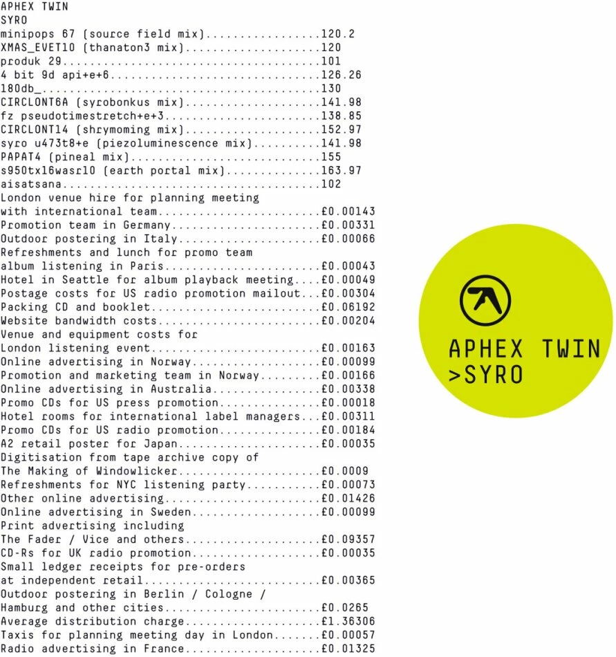 Meilleur prix 💯 Syro (3 LPs + Digital Copy) Von Aphex Twin 😉